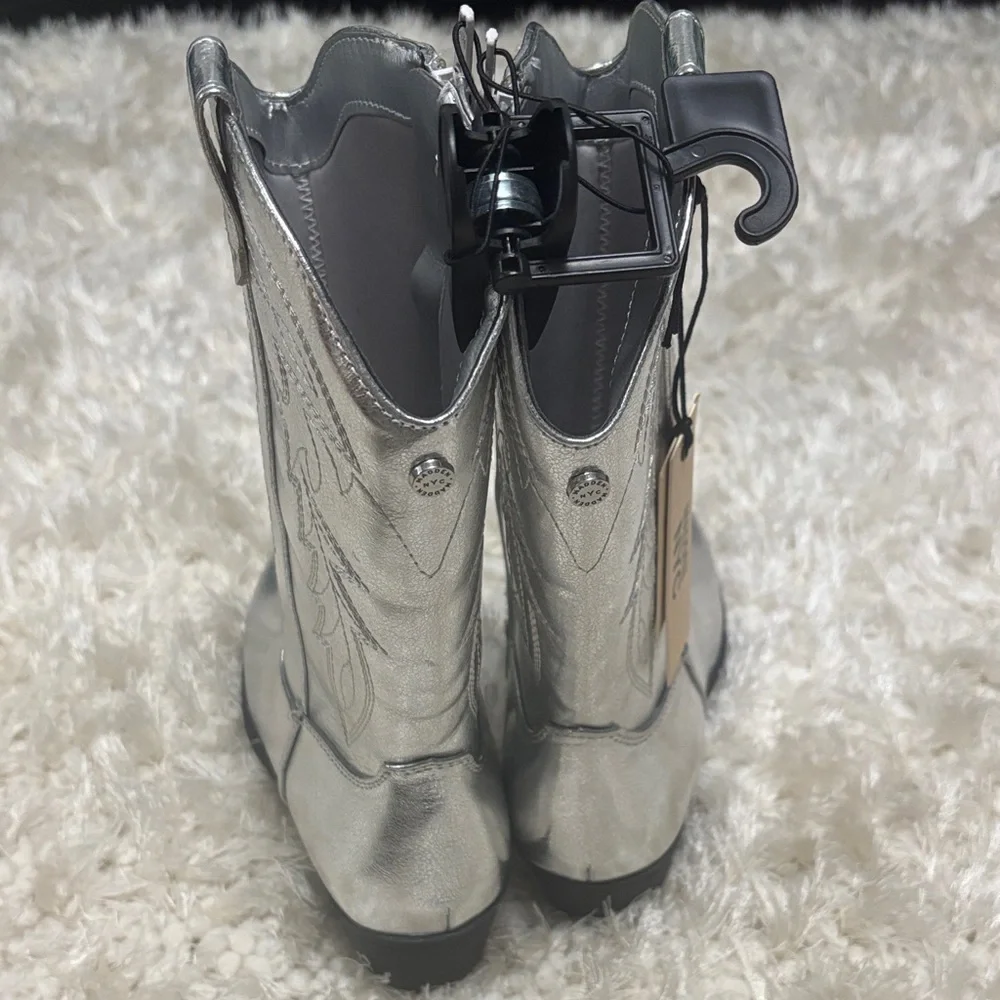Madden NYC Kids Silver Western Cowboy Boots